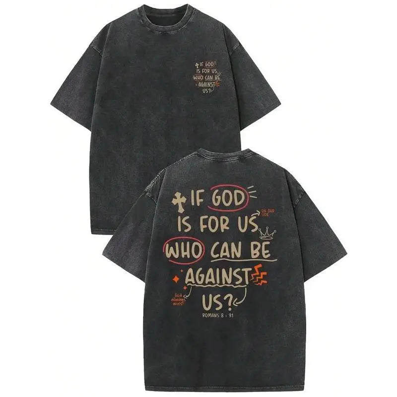 Double-Sided Water Wash T-Shirt - Inspirational Quote & Retro Batik Cotton | Vintage Fashion Brand