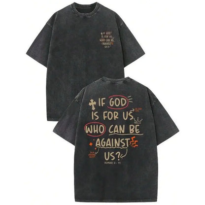Double-Sided Water Wash T-Shirt - Inspirational Quote & Retro Batik Cotton | Vintage Fashion Brand