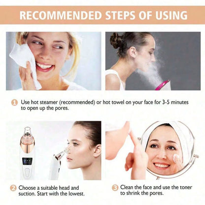 2026 Ultimate Facial Pore Cleaner - 5 Suction Levels Blackhead Remover & Rechargeable Vacuum Kit