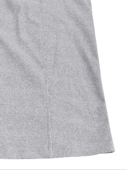 Chic Women's Solid Zip-Up Hooded Bodycon Dress - Casual Long Sleeve Ribbed Style for Fall & Winter Daily Wear