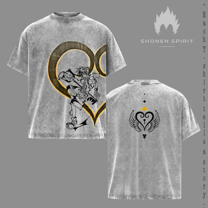 Sora Kingdom Hearts Keyblade Graphic Tee - Streetwear Aesthetic Unisex Shirt for Anime Fans