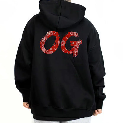 Chicano Pride Red Bandana Unisex Heavyweight Hoodie – Original Gangster Style for Men & Women, Sizes S-5XL
