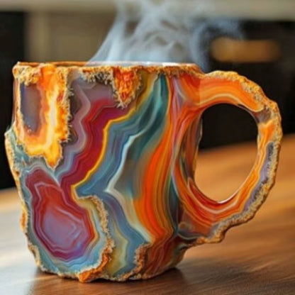 Stunning Mineral Crystal Coffee Mugs - Unique Resin Tumblers for Gifting