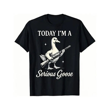 Get Noticed with Our 100% Cotton Quirky Goose Graphic Tee - Fun & Unique Casual T-Shirt for Everyone!