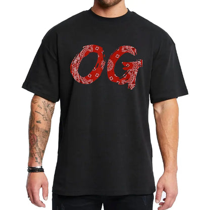 Chicano Pride Red Bandana Unisex Heavyweight Hoodie – Original Gangster Style for Men & Women, Sizes S-5XL