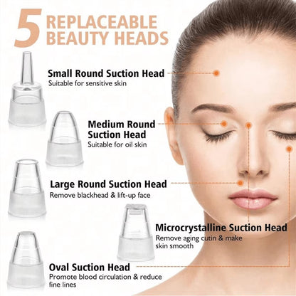 2026 Ultimate Facial Pore Cleaner - 5 Suction Levels Blackhead Remover & Rechargeable Vacuum Kit