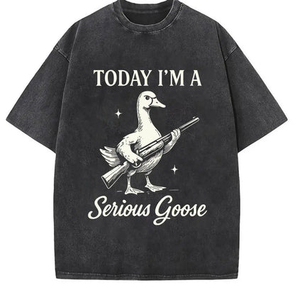 Get Noticed with Our 100% Cotton Quirky Goose Graphic Tee - Fun & Unique Casual T-Shirt for Everyone!