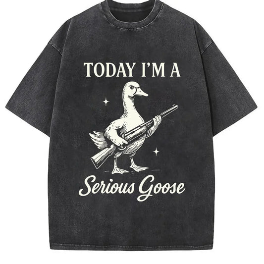 Get Noticed with Our 100% Cotton Quirky Goose Graphic Tee - Fun & Unique Casual T-Shirt for Everyone!