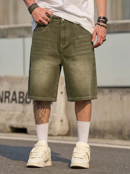 Men's Light Blue Casual Street Style Shorts - Perfect Gift for Husband or Boyfriend!