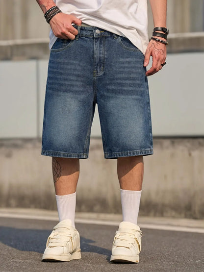 Men's Light Blue Casual Street Style Shorts - Perfect Gift for Husband or Boyfriend!