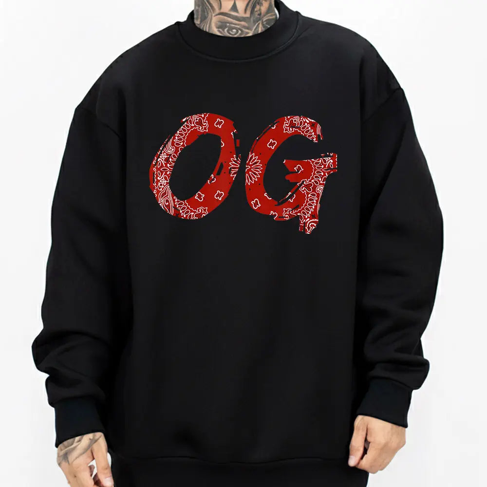 Chicano Pride Red Bandana Unisex Heavyweight Hoodie – Original Gangster Style for Men & Women, Sizes S-5XL
