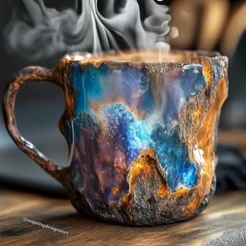Stunning Mineral Crystal Coffee Mugs - Unique Resin Tumblers for Gifting