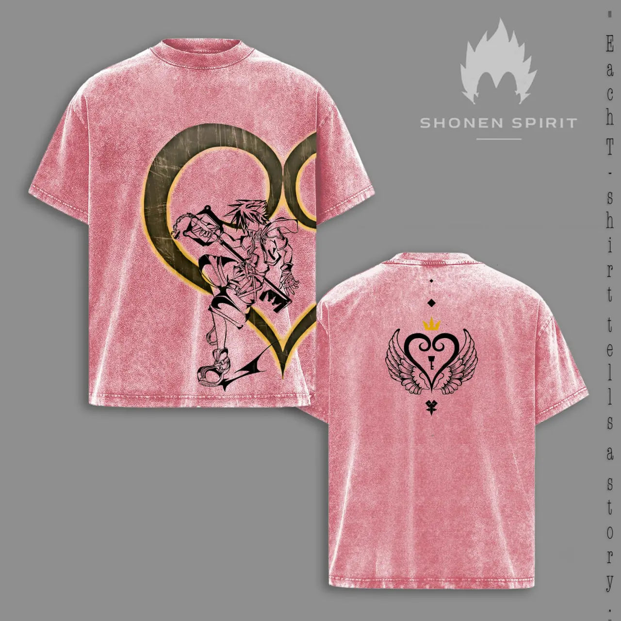 Sora Kingdom Hearts Keyblade Graphic Tee - Streetwear Aesthetic Unisex Shirt for Anime Fans