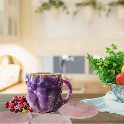 Stunning Mineral Crystal Coffee Mugs - Unique Resin Tumblers for Gifting
