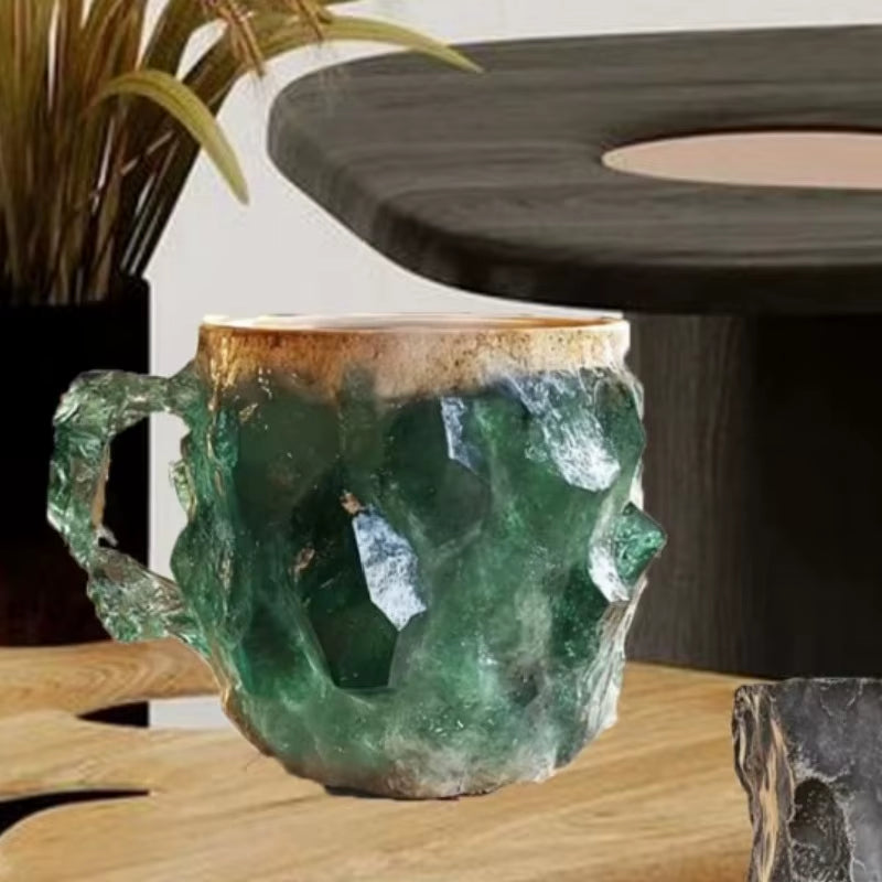 Stunning Mineral Crystal Coffee Mugs - Unique Resin Tumblers for Gifting
